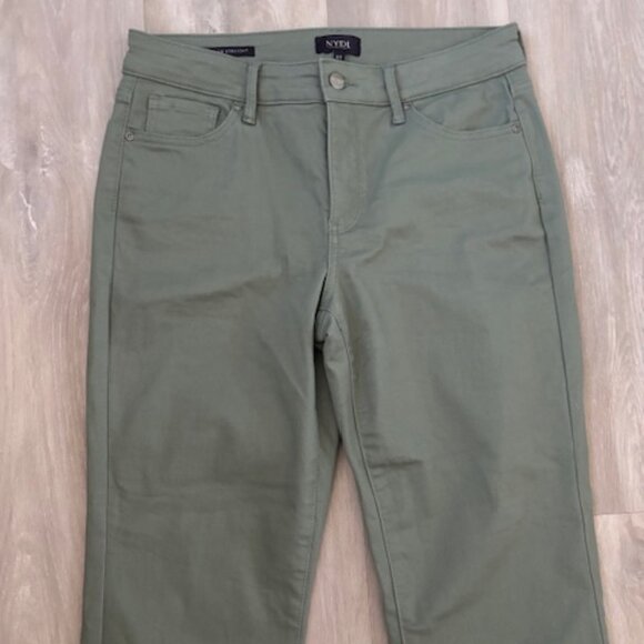 NYDJ Marilyn Ankle with Fray Hem in Cool Embrace Lily Pad - 8T - Picture 3 of 8